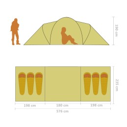 Acquista Tenda da Campeggio per 6 Persone Blu e Giallo con riferimento GHV-93185 della ditta 