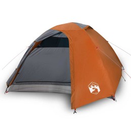 Acquista Tenda da Campeggio a Cupola 4 Persone Grigio e Arancione con riferimento GHV-94337 della ditta 