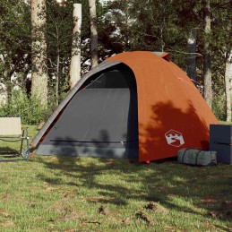 Acquista Tenda da Campeggio a Cupola 4 Persone Grigio e Arancione con riferimento GHV-94337 della ditta 
