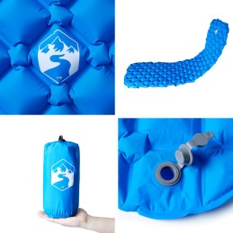 Acquista Materasso Campeggio Gonfiabile 1 Persona Blu Marino 190x58x6 cm con riferimento GHV-4007115 della ditta 