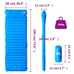 Acquista Materasso da Campeggio Autogonfiabile con Cuscini 1 Persona Blu con riferimento GHV-4007120 della ditta 