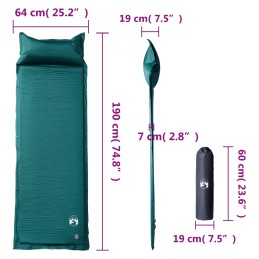 Acquista Materasso Campeggio Autogonfiabile con Cuscini 1 Persona Verde con riferimento GHV-4007136 della ditta 