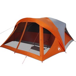 Acquista Tenda Familiare Cabina 6 Persone Grigia Arancione Impermeabile con riferimento GHV-94639 della ditta 