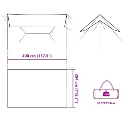 Acquista Telone da Campeggio Grigio/Arancione 400x294 cm Impermeabile con riferimento GHV-94666 della ditta 