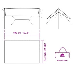 Acquista Telone da Campeggio Verde 400x294 cm Impermeabile con riferimento GHV-94664 della ditta 