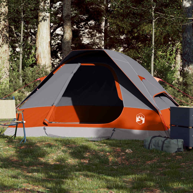 Acquista Tenda da Campeggio a Cupola 2 Persone Grigio e Arancione con riferimento GHV-94775 della ditta 