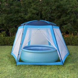 Acquista Tenda per Piscina in Tessuto 590x520x250 cm Blu con riferimento GHV-91575 della ditta 
