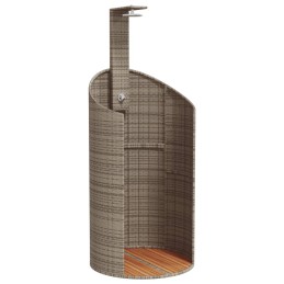 Acquista Doccia Esterno Grigia 100x100x241,5cm Polyrattan e Legno Acacia con riferimento GHV-368213 della ditta 