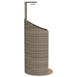 Acquista Doccia Esterno Grigia 100x100x241,5cm Polyrattan e Legno Acacia con riferimento GHV-368213 della ditta 