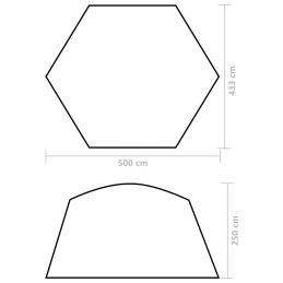 Acquista Tenda per Piscina in Tessuto 500x433x250 cm Verde con riferimento GHV-93039 della ditta 