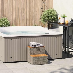 Acquista Bordo per Vasca Idromassaggio Grigio Polyrattan&Massello Acacia con riferimento GHV-4103941 della ditta 