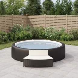 Acquista Panche per Spa con Cuscini 2 pz in Polyrattan Nero con riferimento GHV-362262 della ditta 