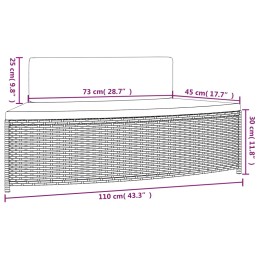 Acquista Panche per Spa con Cuscini 2 pz in Polyrattan Nero con riferimento GHV-362262 della ditta 