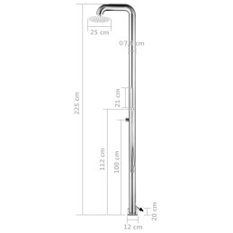 Acquista Doccia da Giardino 225 cm in Acciaio Inossidabile con riferimento GHV-315941 della ditta 