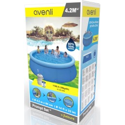 Acquista Piscina Fuoriterra Rotonda Gonfiabile Prompt Set Avenli Cm 420x84 Autoportante con Pompa Filtro da 1136L/h con riferimento 17796EU della ditta FREEBIE