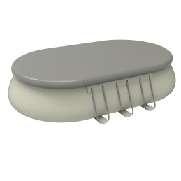 Acquista Piscina Fuoriterra Ovale con Struttura in Acciaio Chinook Grey Avenli Cm 610x360x122 Pompa Filtro, Scala e Teli Inclusi con riferimento 17023EU della ditta FREEBIE