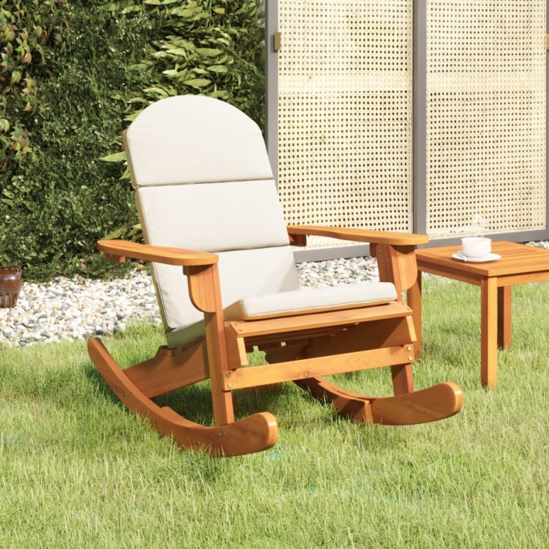 Acquista Sedia a Dondolo Adirondack con Cuscini Legno Massello di Acacia con riferimento GHV-360036 della ditta 
