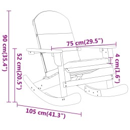 Acquista Sedia a Dondolo Adirondack con Cuscini Legno Massello di Acacia con riferimento GHV-360036 della ditta 