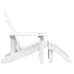 Acquista Sedia da Giardino Adirondack con Poggiapiedi Bianca HDPE con riferimento GHV-318645 della ditta 