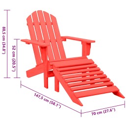 Acquista Sedia Giardino Adirondack con Ottomana Massello di Abete Rossa con riferimento GHV-315863 della ditta 