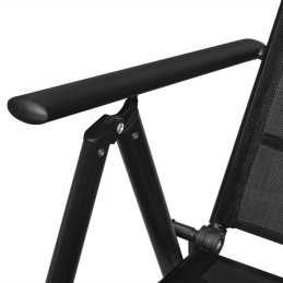 Acquista Sedie da Giardino Pieghevoli 2 pz in Alluminio e Textilene Nere con riferimento GHV-41730 della ditta 