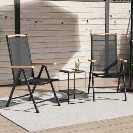 Acquista Sedie da Giardino Pieghevoli 2 pz in Alluminio e Textilene Nere con riferimento GHV-41732 della ditta 