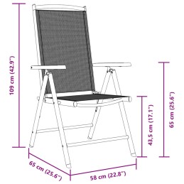 Acquista Sedie da Giardino Pieghevoli 2 pz in Alluminio e Textilene Nere con riferimento GHV-41732 della ditta 