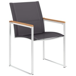 Acquista Sedie da Giardino 4 pz in Textilene e Acciaio Inox Grigie con riferimento GHV-46516 della ditta 