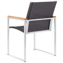 Acquista Sedie da Giardino 4 pz in Textilene e Acciaio Inox Grigie con riferimento GHV-46516 della ditta 