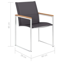 Acquista Sedie da Giardino 4 pz in Textilene e Acciaio Inox Grigie con riferimento GHV-46516 della ditta 
