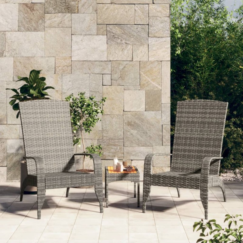 Acquista Sedia Adirondack da Giardino Grigia in Polyrattan con riferimento GHV-319695 della ditta 