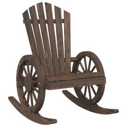 Acquista Sedia a Dondolo Adirondack in Legno Massello di Abete con riferimento GHV-365094 della ditta 