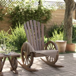 Acquista Sedia a Dondolo Adirondack in Legno Massello di Abete con riferimento GHV-365094 della ditta 