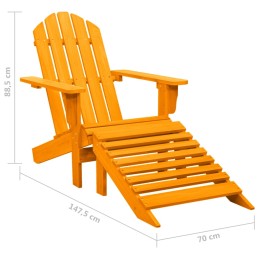 Acquista Sedia Giardino Adirondack con Pouf Massello di Abete Arancione con riferimento GHV-315868 della ditta 