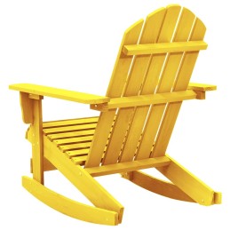 Acquista Sedia a Dondolo Adirondack in Legno Massello di Abete Gialla con riferimento GHV-315884 della ditta 