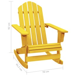 Acquista Sedia a Dondolo Adirondack in Legno Massello di Abete Gialla con riferimento GHV-315884 della ditta 