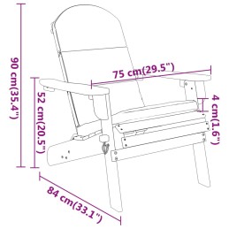 Acquista Sedia Adirondack da Giardino con Cuscini Legno Massello Acacia con riferimento GHV-360032 della ditta 