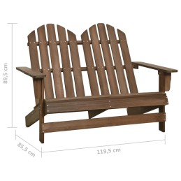 Acquista Sedia da Giardino Adirondack a 2 Posti Legno di Abete Marrone con riferimento GHV-315901 della ditta 