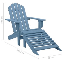 Acquista Sedia Giardino Adirondack con Ottomana Massello di Abete Blu con riferimento GHV-315865 della ditta 