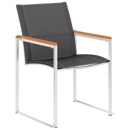 Acquista Sedie da Giardino 2 pz in Textilene e Acciaio Inox Grigie con riferimento GHV-46497 della ditta 