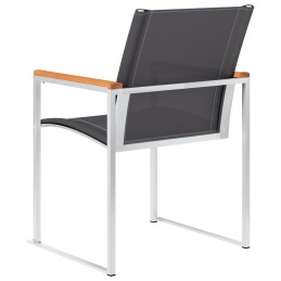 Acquista Sedie da Giardino 2 pz in Textilene e Acciaio Inox Grigie con riferimento GHV-46497 della ditta 