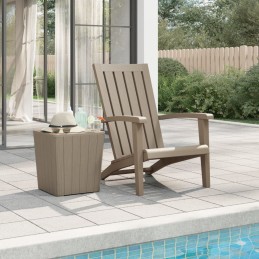 Acquista Sedia Adirondack da Giardino in Polipropilene Marrone Chiaro con riferimento GHV-364166 della ditta 