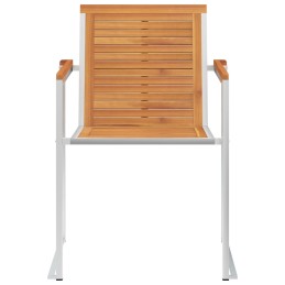 Acquista Sedie da Giardino 2 pz Legno Massello di Acacia e Acciaio Inox con riferimento GHV-46495 della ditta 