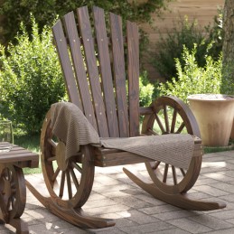Acquista Sedie a Dondolo Adirondack 2 pz in Legno Massello di Abete con riferimento GHV-3207120 della ditta 