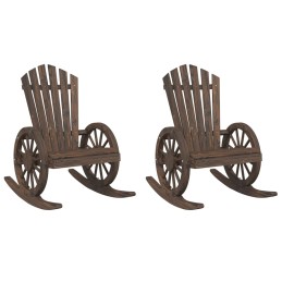 Acquista Sedie a Dondolo Adirondack 2 pz in Legno Massello di Abete con riferimento GHV-3207120 della ditta 
