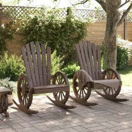Acquista Sedie a Dondolo Adirondack 2 pz in Legno Massello di Abete con riferimento GHV-3207120 della ditta 