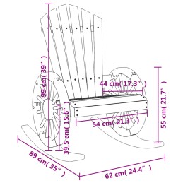 Acquista Sedie a Dondolo Adirondack 2 pz in Legno Massello di Abete con riferimento GHV-3207120 della ditta 
