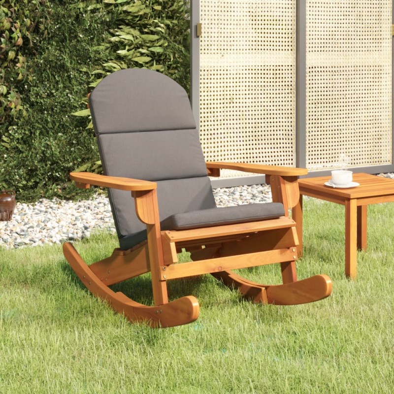 Acquista Sedia a Dondolo Adirondack con Cuscini Legno Massello di Acacia con riferimento GHV-360037 della ditta 