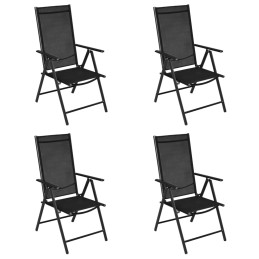 Acquista Sedie da Giardino Pieghevoli 4 pz in Alluminio e Textilene Nere con riferimento GHV-41731 della ditta 