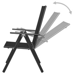 Acquista Sedie da Giardino Pieghevoli 4 pz in Alluminio e Textilene Nere con riferimento GHV-41731 della ditta 